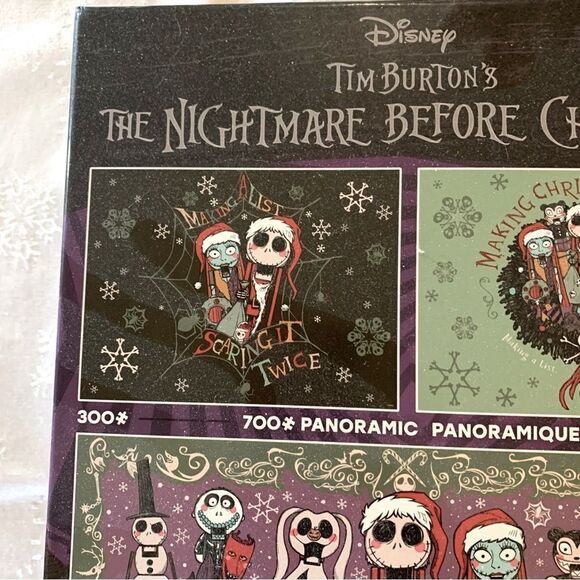 Disney Tim Burtons Nightmare Before Christmas Puzzle Set 3-in-1 NWT - Picture 2 of 5